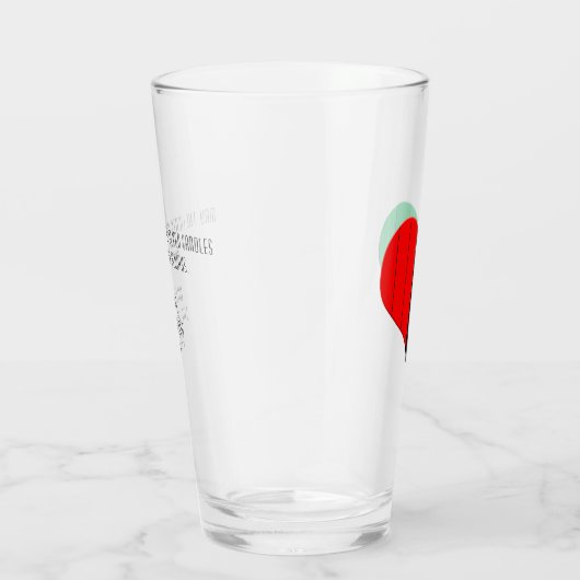 Rood Zwart Groen Gestreept Hart Happy Kwanzaa Glas (Rechts)