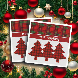 Rood Zwart Groen Gezellig Tartan Servet