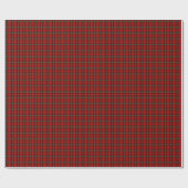 Rood Zwart Groen Gezellige Plaids Cadeaupapier (Vlak)