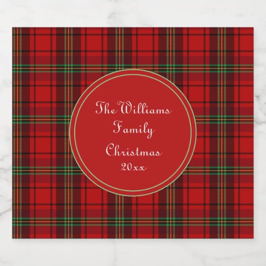 Rood Zwart Groen - Gezellige Plaids Sparkling Wijnetiket (Enkel label)