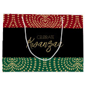 Rood Zwart Groen Goud Kwanzaa Groot Cadeauzakje (Achterkant)