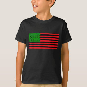 Rood Zwart Groen Pan Afro-Amerikaanse Vlag - Junet T-shirt