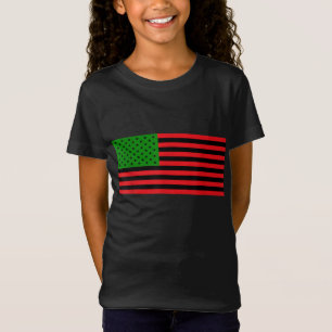 Rood Zwart Groen Pan Afro-Amerikaanse Vlag - Junet T-shirt