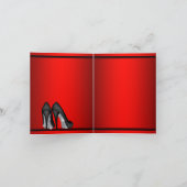Rood zwart hoge hak schoen dank u kaarten (Binnen)