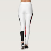 Rood, Zwart Leggings (Achterkant)