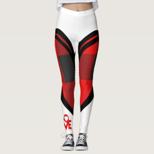 Rood, Zwart Leggings