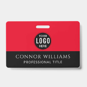 Rood Zwart Logo Personeels-ID Badge