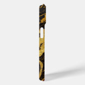 Rood zwart marmeren patroon met goud Case-Mate iPhone case (Achterkant / Rechts)