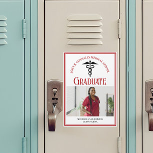 Rood Zwart Medische School Afstuderen Fotomagneet