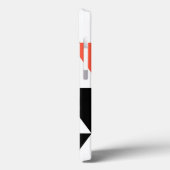 Rood-zwart, modern, trendy, geometrisch ontwerp in Case-Mate iPhone case (Achterkant / Links)