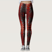 Rood, zwart ontwerp op een Leggings (Voorkant)