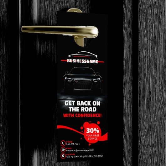 Rood & Zwart Professionele Automobielauto Details