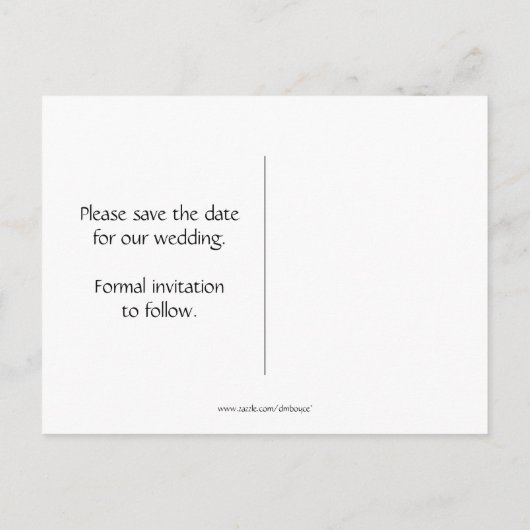 Rood & zwart Rozen lint Sla de datum op Aankondigingskaart (Achterkant)