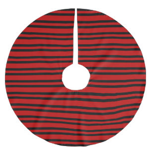 Rood Zwart Strepen Patroon Kerstboom Rok
