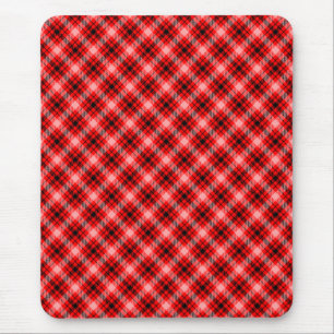 Rood Zwart Tartan Geruit Plaid Patroon-24899 Muismat