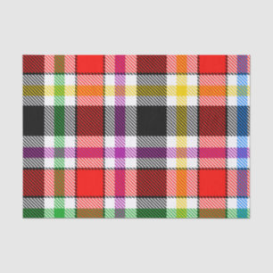 Rood Zwart Veelkleurig Flanel Plaid Tartan Design Tissuepapier