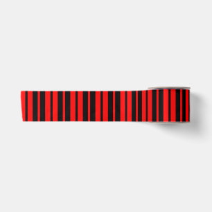 Rood Zwart Verticaal Streepjespatroon Lint