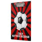 Rood Zwart Voetbal coach Team Klembord (Links)