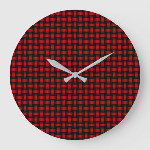 Rood Zwart Weefpatroon Grote Klok