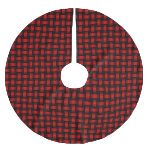 rood zwart weefpatroon kerstboom rok