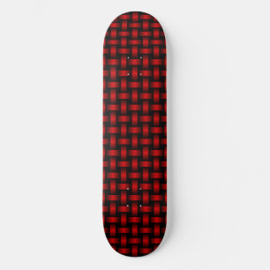 Rood Zwart Weefpatroon Skateboard