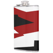 Rood zwart-wit abstract heupfles (Links)