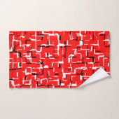 Rood zwart wit bad handdoek (Handdoek)