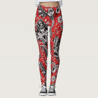 Rood Zwart & Wit Bloemmotief Paisley Boheemse Boho