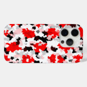 Rood Zwart Wit Camo Abstract Ontwerp Case-Mate iPhone Case (Achterkant (horizontaal))