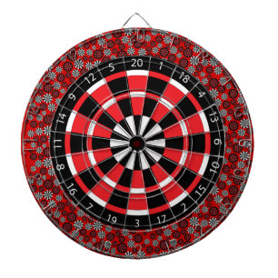 Rood zwart-wit dartboard dartbord