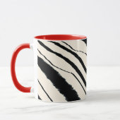 Rood Zwart Wit Dier Print Combo Mok (Links)