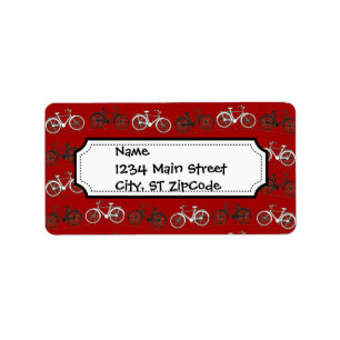 Rood Zwart Wit  Fietsen Fietsen Fietsen Etiket