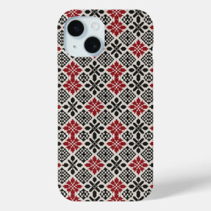 Rood Zwart Wit Geometrisch Keffiyeh Volkspatroon