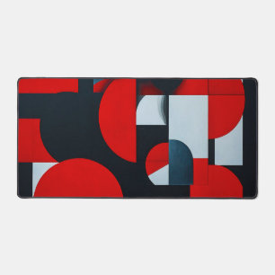 Rood Zwart Wit Geometrisch Modern Kantoormeubilair Bureaumat