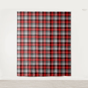 Rood Zwart Wit Geruit Schotse Ruitpatroon Ontwerp Wandkleed