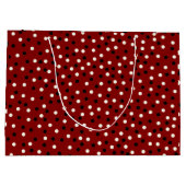 Rood/zwart/wit, met puntenontwerp large cadeauzakje (Achterkant)