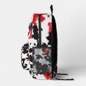 Rood Zwart Wit Modern Abstract Bedrukte Rugzak (Rechts)