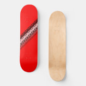 Rood Zwart Wit Modern Funky 4Jess Skateboard (Voorkant)