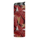 Rood, zwart, wit, nephout | atoomcentrale thermosbeker (Gedraaid links)