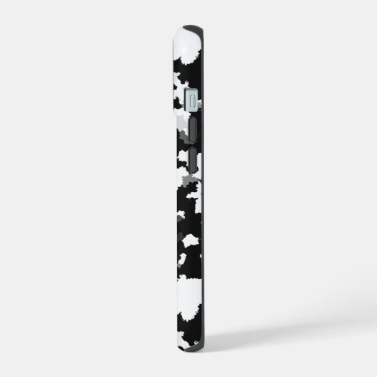 Rood Zwart Wit Onregelmatig Abstract Design iPhone 15 Hoesje (Linkerkant)