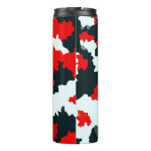 Rood Zwart-wit Onregelmatig Abstract Thermosbeker (Achterkant)
