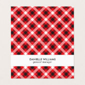 Rood zwart-wit patroon visitekaartjes (Buitenkant ongevouwen)