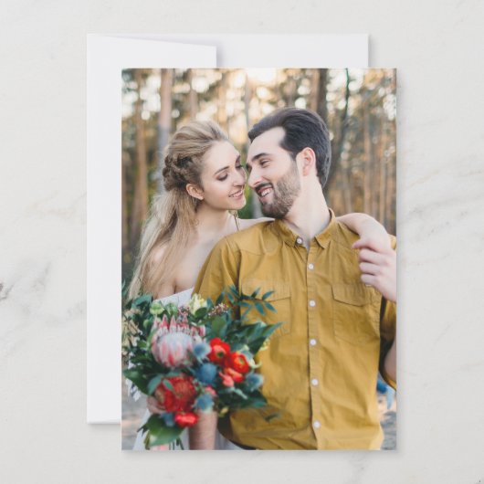 Rood & Zwart Wit Rozen Skelet Save the Date Kaart (Achterkant)