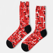 Rood zwart wit sokken (Links)