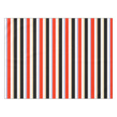 Rood Zwart Wit Strepen Lijnen Patroonontwerp Tafelkleed (Voorkant (Horizontaal))