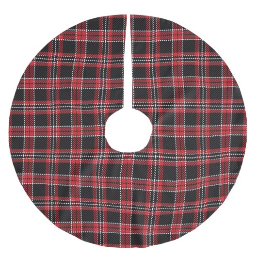  rood zwart-wit tartaangeblazen kerstboom rok (Voorkant)