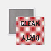 Rood Zwart Wit Vaatwasser Magneet (Voorkant / Achterkant)