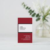 Rood zwart wit verticaal uniek visitekaartje (Staand voorkant)