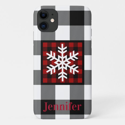 Rood, zwart, witte buffels, neusvlokken Case-Mate iPhone case (Achterkant)