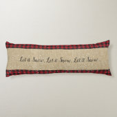 Rood Zwarte Buffalo geruit, Rode Truck en Kerstboo Lichaamskussen (Achterkant)